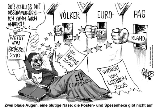 Karikaturcartoonsatirepolitikwirtschaftzeichnungillustration