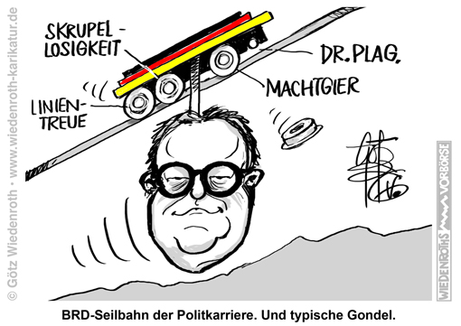 Politik; Politikverdrossenheit; Politiker; Voigt; Doktorarbeit; Dissertation; Plagiate; plagiieren; Abschreiben; Zitierregeln; Charakter; Integritaet; Schummeln; Mogeln; Betrug; Pruefungsbetrug; Ruecktritt; Sesselkleben; Karriere; skrupellos; Narzissmus; Psychopathie; Karikatur; 2026; cartoon; caricature