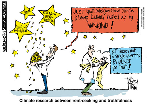 climate, research, funds, government, tax money, reputation, IPCC, Potsdam Institute, Model, belief, religion, Wiedenroth, Germany, caricature, cartoon