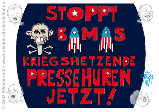 USA; Ukraine; Kiew; Jazenjuk; Poroschenko; Provokationen; Kriegstreiberei; Flugzeug; Abschuss; MH-17; Malaysian Airlines; Schuldzuweisungen; Faschisten; Separatisten; EU-Osterweiterung; Nato-Osterweiterung; Nato; EU; Russland; Barack Obama; US-Praesident; Luege; Propaganda; Wladimir Putin; Deutungshoheit; Suggestion; Kriegshetze; Medien; Gehorsam; Recherche; Versagen; Journalismus; Zeitung; Fernsehen; Radio; Rundfunk; Zeitschrift; Meinung; Manipulation; Bluff; Falschbehauptung; Mainstream; Medienhuren; Pressehuren; Presstitution; Presstituierte; Beweise; Beweislage; Beweismittel; Unterdrueckung, Wiedenroth; Karikatur; cartoon; Germany; Allemagne