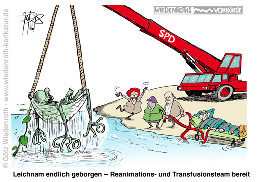 Demokratie; Wahl; SPD; Mitgliederentscheid; Groko; Grosse Koalition; Merkel; Nahles; Scholz; REgierungsbildung; Koalition; Verhandlung; Karikatur; Demokratur; 2018; cartoon; Germany; Allemagne