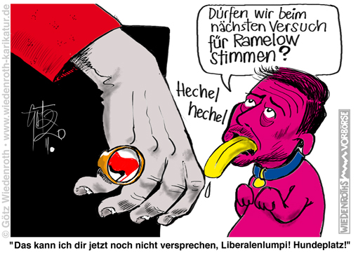 Thueringen; Ministerpraesident; Wahl; Kemmerich; FDP; Merkel; rueckgaengig; unverzeihlich; AfD; Stimmen; Lindner; Karikatur; 2020; cartoon; Germany; Allemagne
