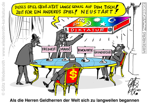 Corona; Klima; Transformation; Reset; Neustart; Verschuldung; Finanzkrise; Macht; Machtelite; Einfluss; Kauf; Regierung; NGO; Umbau; Gesellschaft; Kollektivismus; Vorbild; China; Maoismus; Sozialismus; Marxismus; Kommunismus; Lenkung; Plutokratie; Milliardaer; Abschaffung; Freiheit; Individualismus; Demokratie; westliche; Werte; Diktatur; technotronisch; Zeitalter; Chessboard; Schachbrett; Brzezinski; Karikatur; 2020; cartoon; Germany; Allemagne