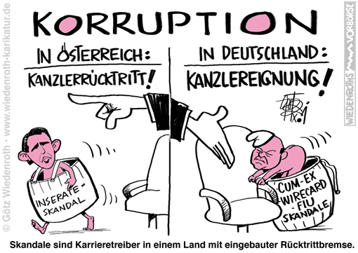 Oesterreich; Bundeskanzler; Kurz; Ruecktritt; Skandal; Soros; Schwab; Young; Gobal; Leader; Klon; Globalismus; DNA; Karikatur; 2021; cartoon; caricature