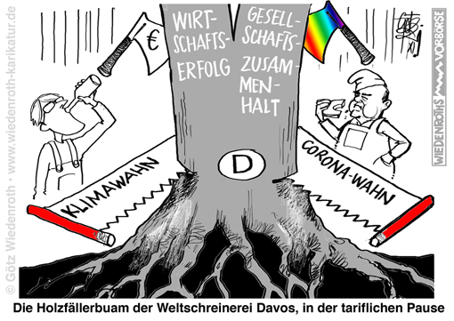 Corona; Pandemie; Klima; Propaganda; Transformation; Reset; Neue; weltordnung; WEF; Davos; Schwab; Bilderberg; CFR; Zerstoerung; Wirtschaft; Gesellschaft; Buntheit; Asyl; Vielfalt; Migration; Gender; Zersetzung; Euro; EUdSSR; Demokratie; Abschaffung; Taeuschung; Betrug; Karikatur; 2021; cartoon; caricature